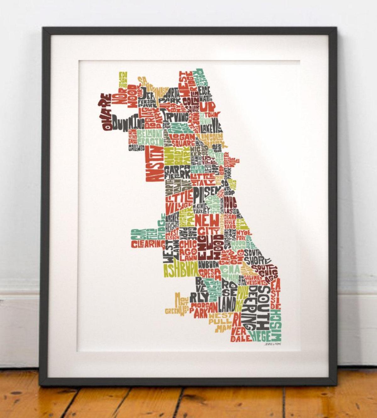 Chicago map art