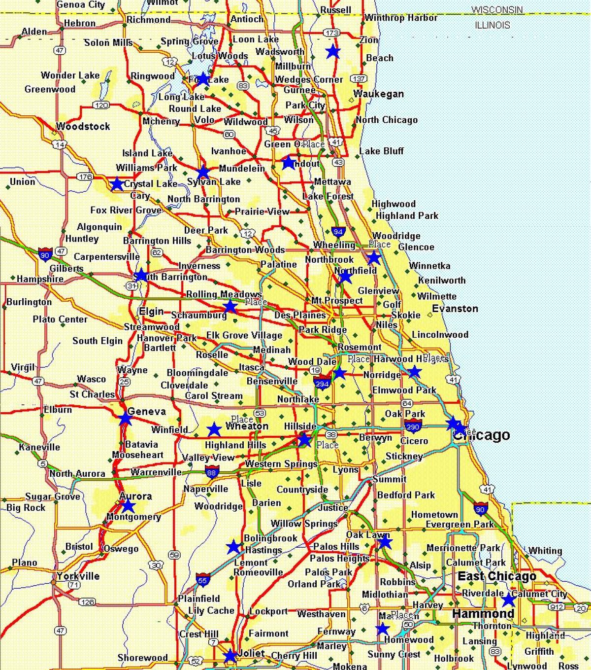 city kaart Chicago