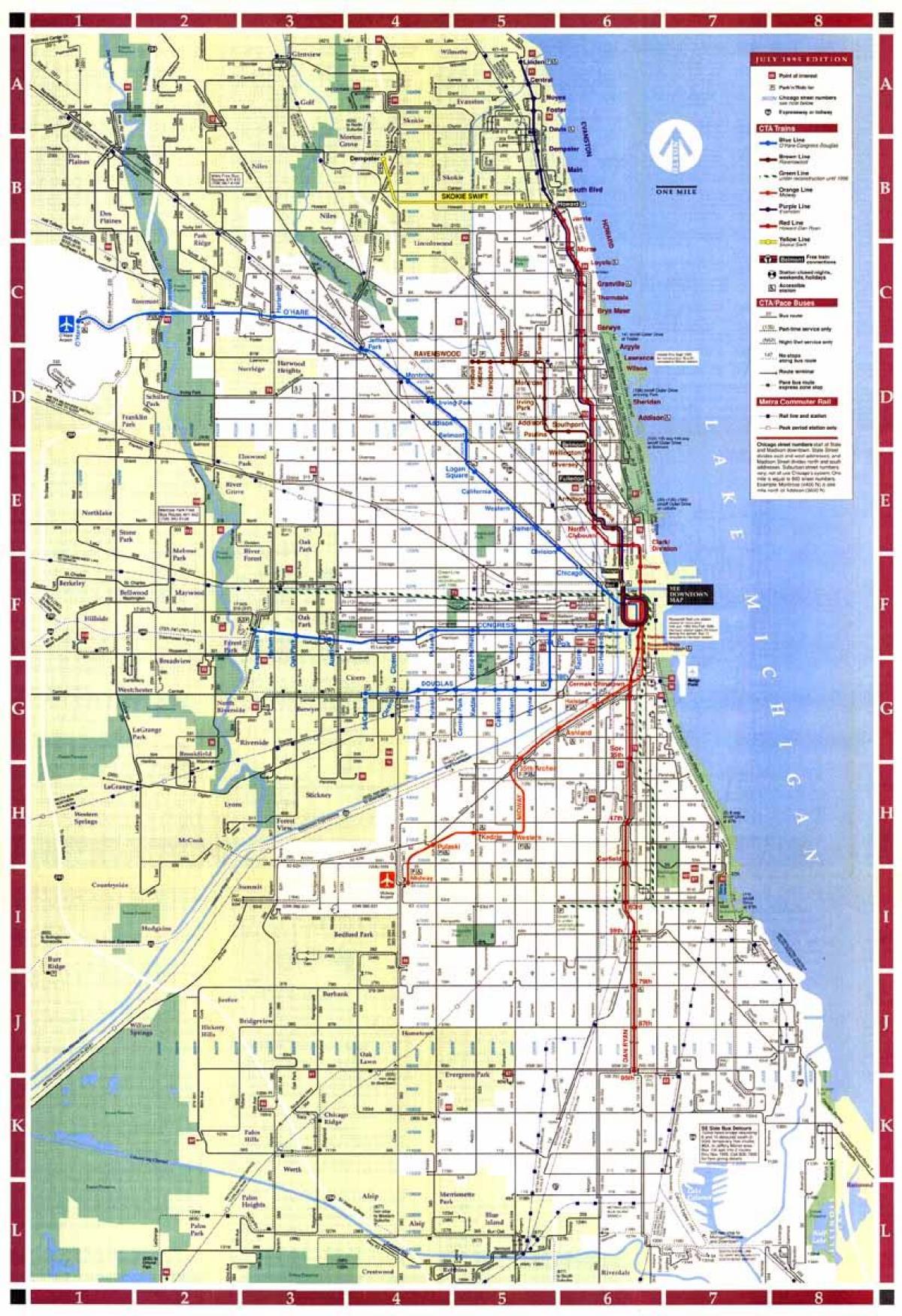 kaart Chicago linna piires