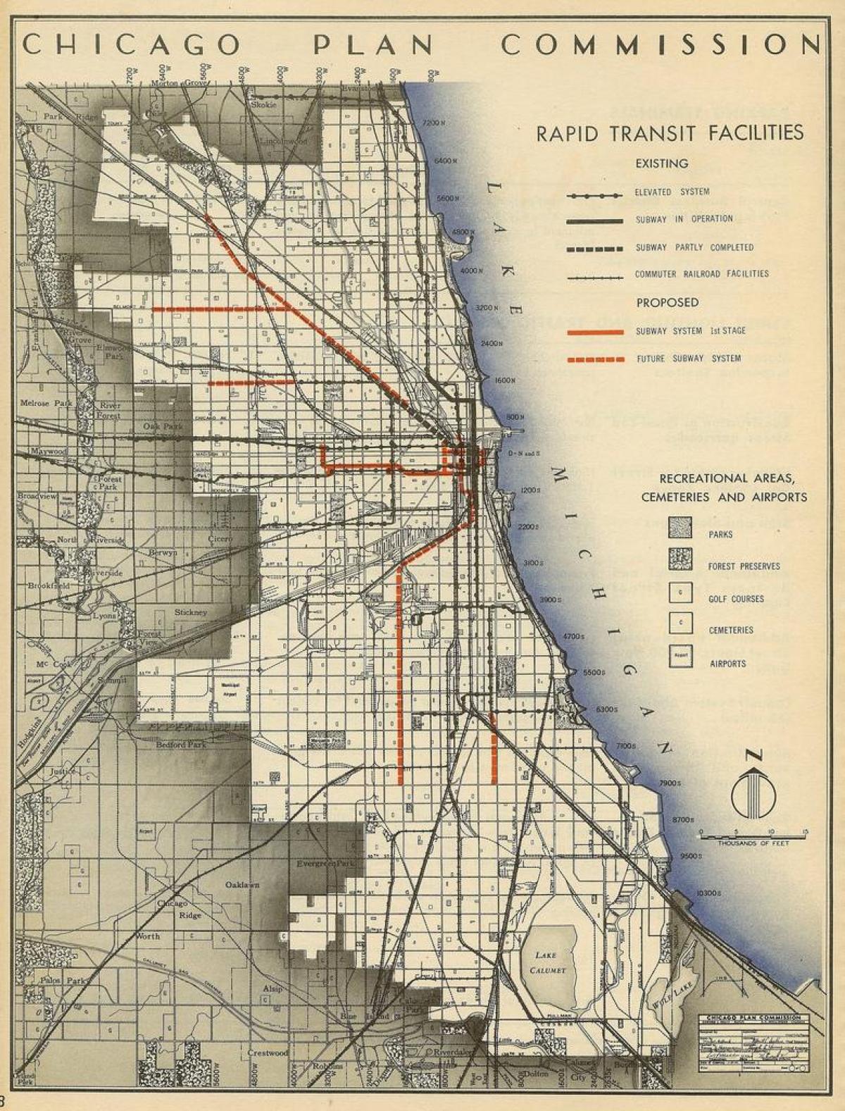 kaart Chicago metroo
