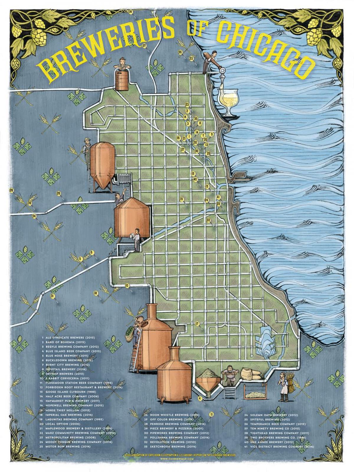 Chicago õlu kaart