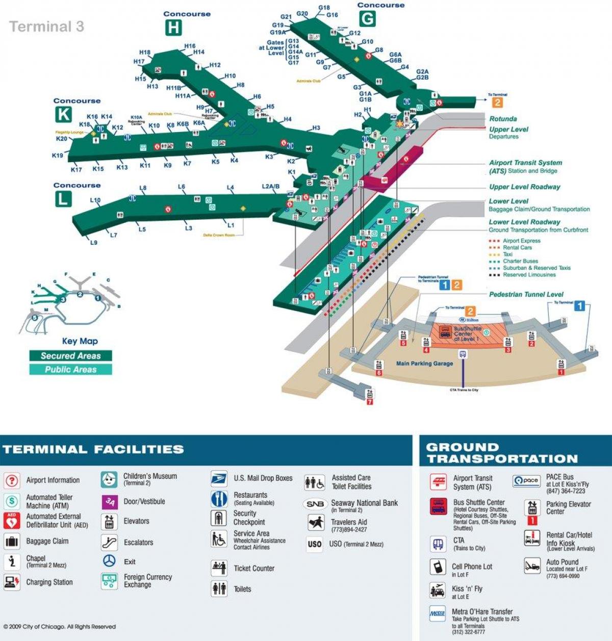 kaart O Hare airport