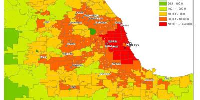 Demograafiline kaart Chicago