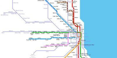 Chicago metroojaam kaart