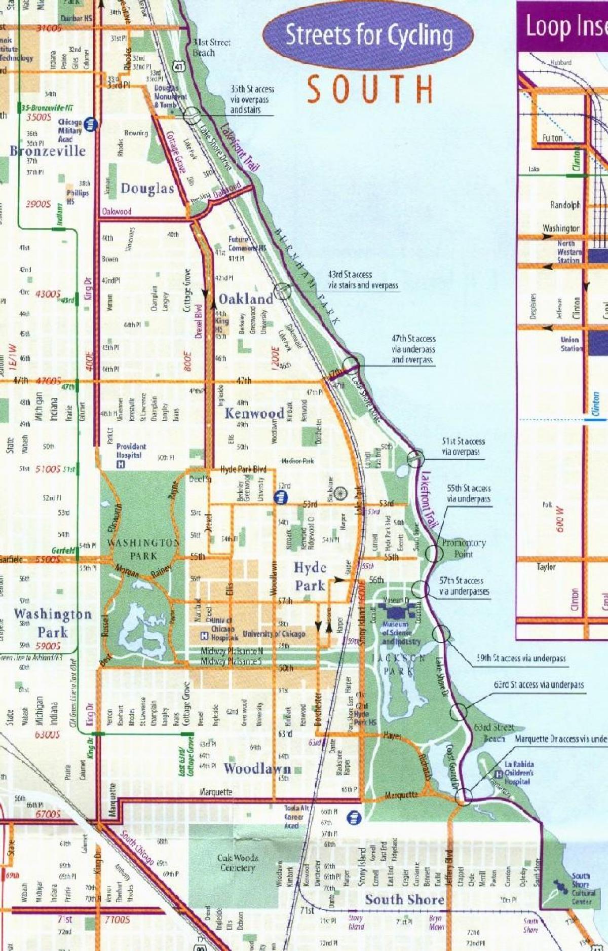 Chicago jalgratta rada kaardil