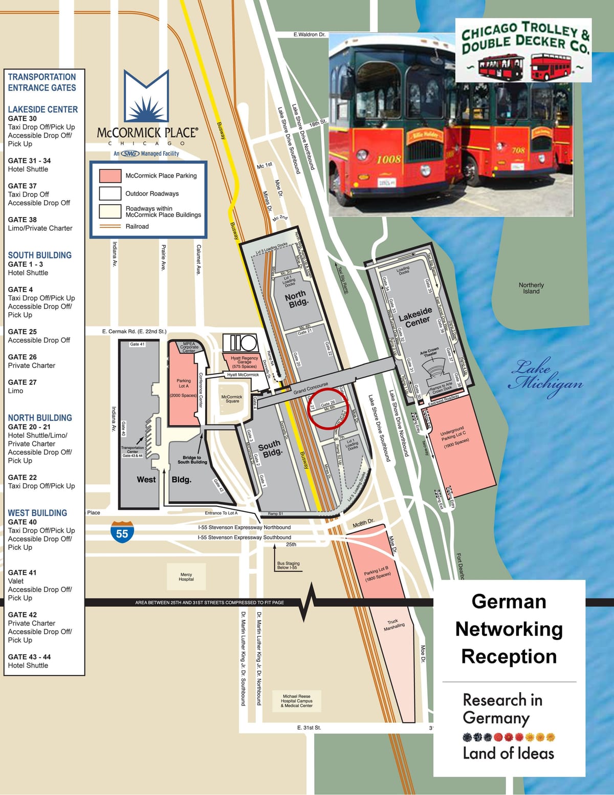 Chicago trolley tour kaart