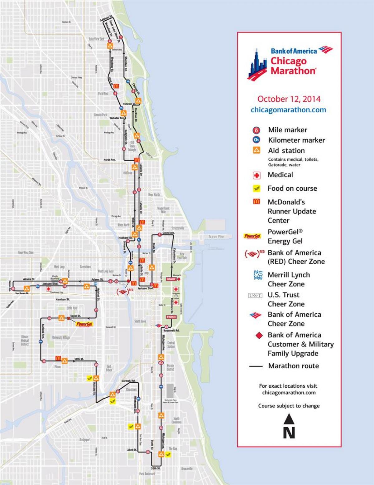 Chicago maratoni kaart