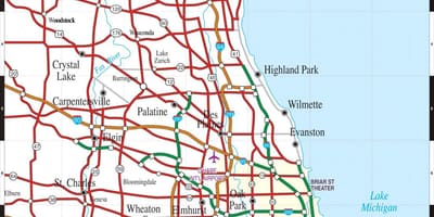 Map of Chicago (il